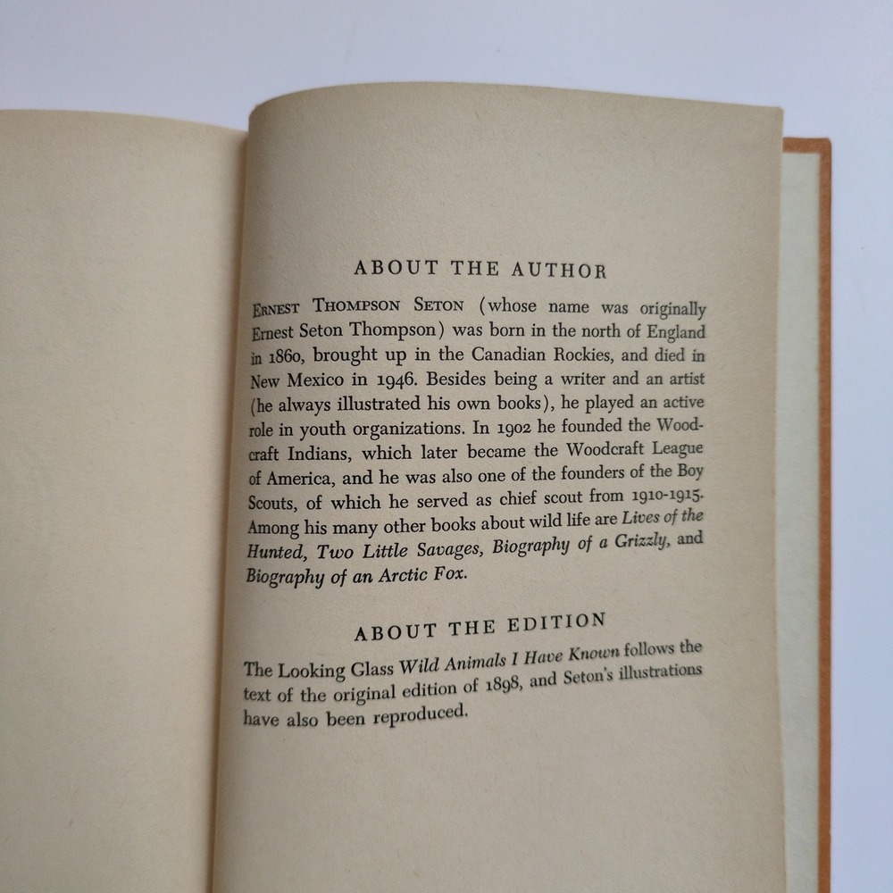 Vtg 1959 Wild Animals I Have Known Ernest Thompson Seton Looking Glass Hardcover - Picture 11 of 11